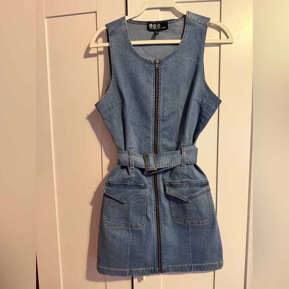 Peace, love, Eco by Rewash Denim Dress